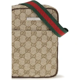Beige Fabric Shoulder Bag