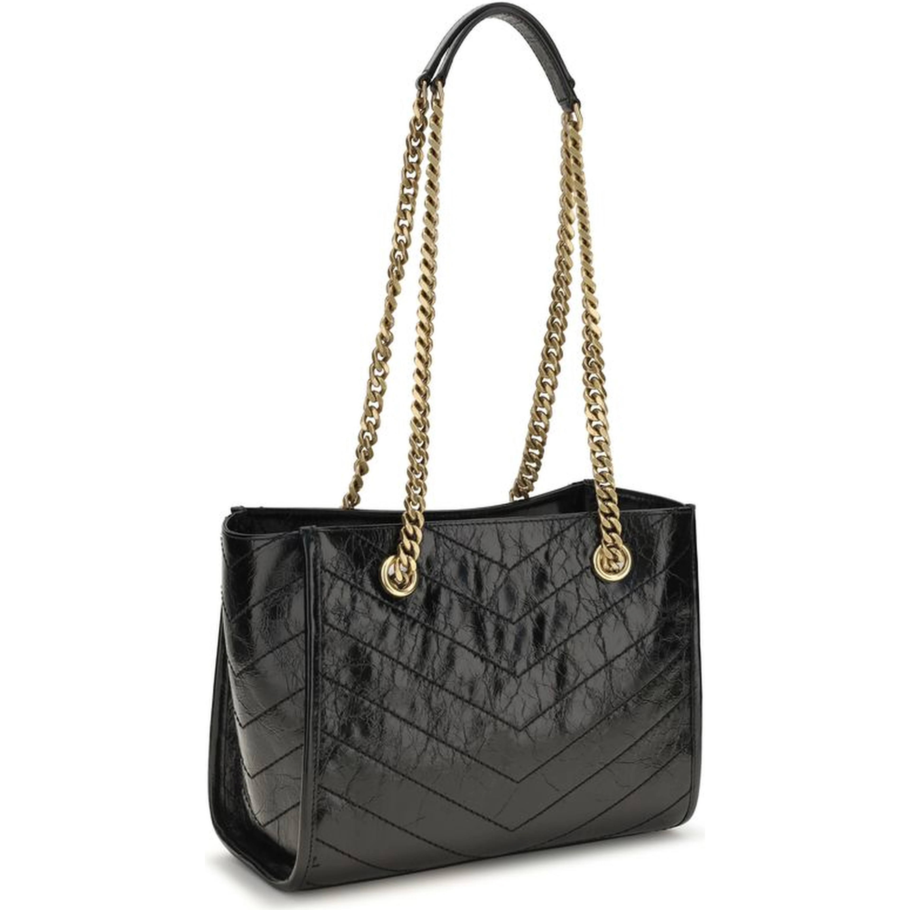 Black Calf Leather Bos Taurus Shoulder Bag
