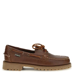 Brown Calf Leather Bos Taurus Slip-On Loafers