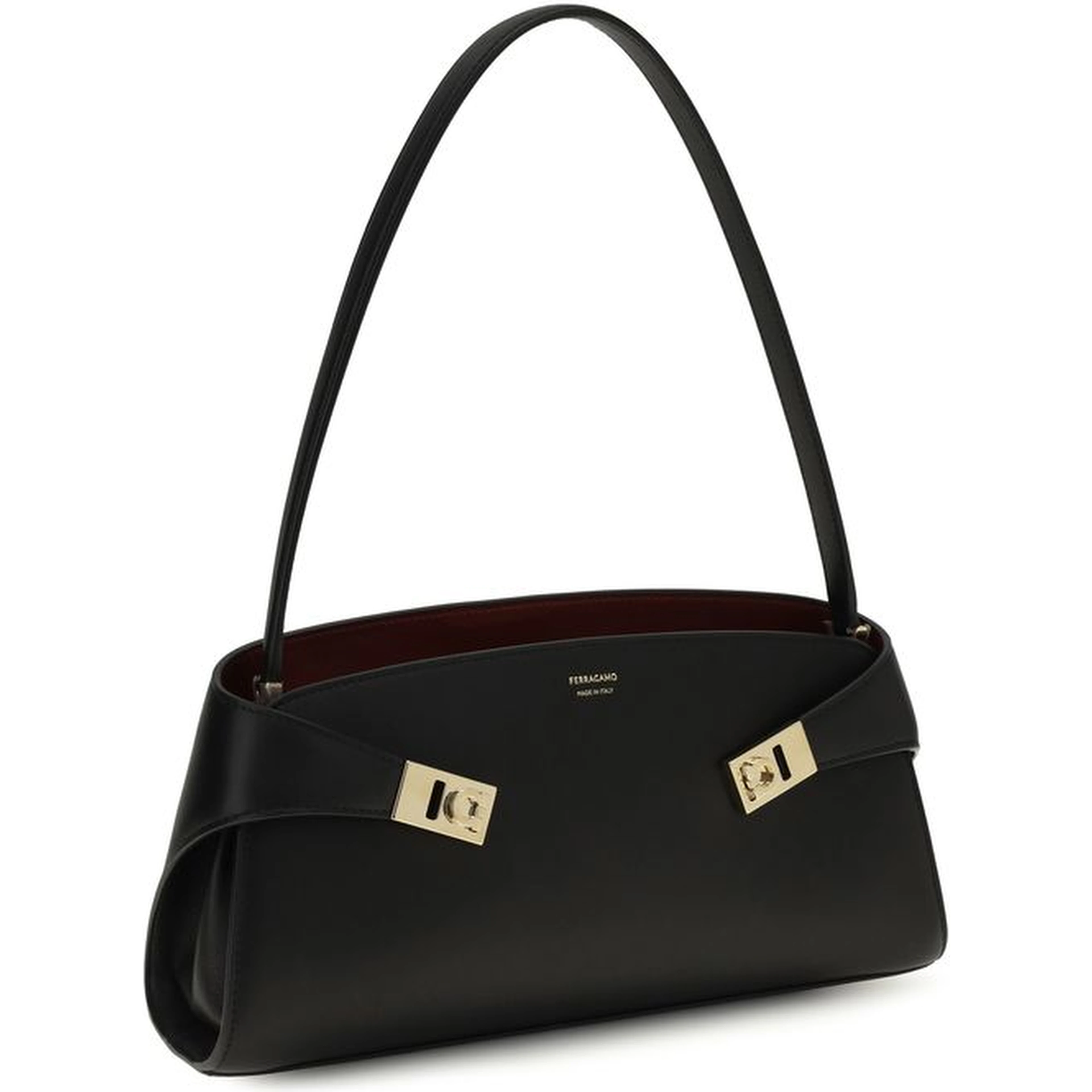 Black Calf Leather Bos Taurus Shoulder Bag