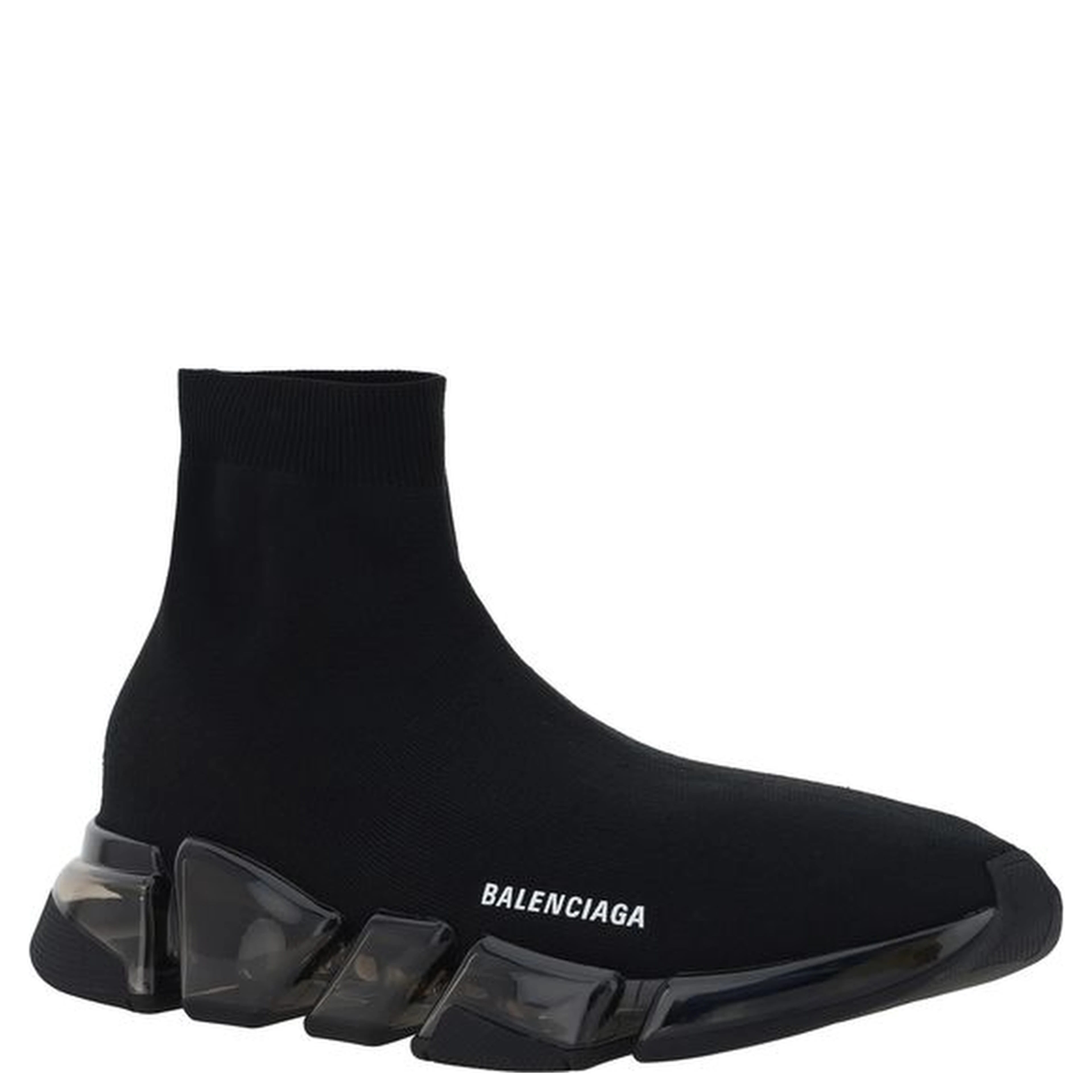Black Polyester Athletic Sneakers