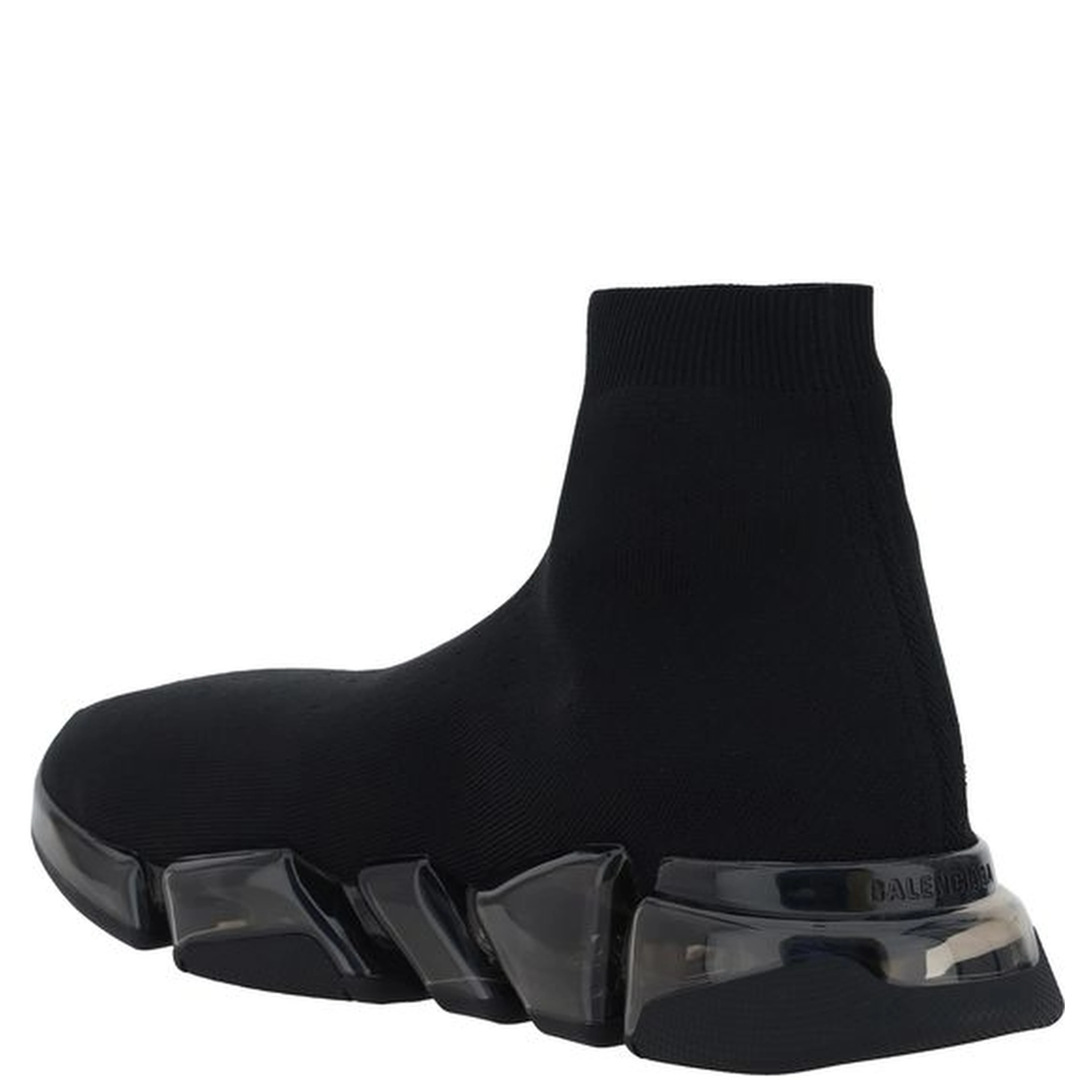 Black Polyester Athletic Sneakers