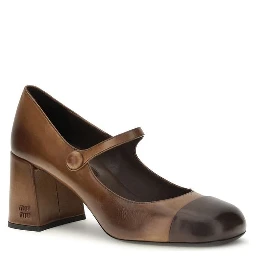 Brown Calf Leather Bos Taurus Ballet Flats