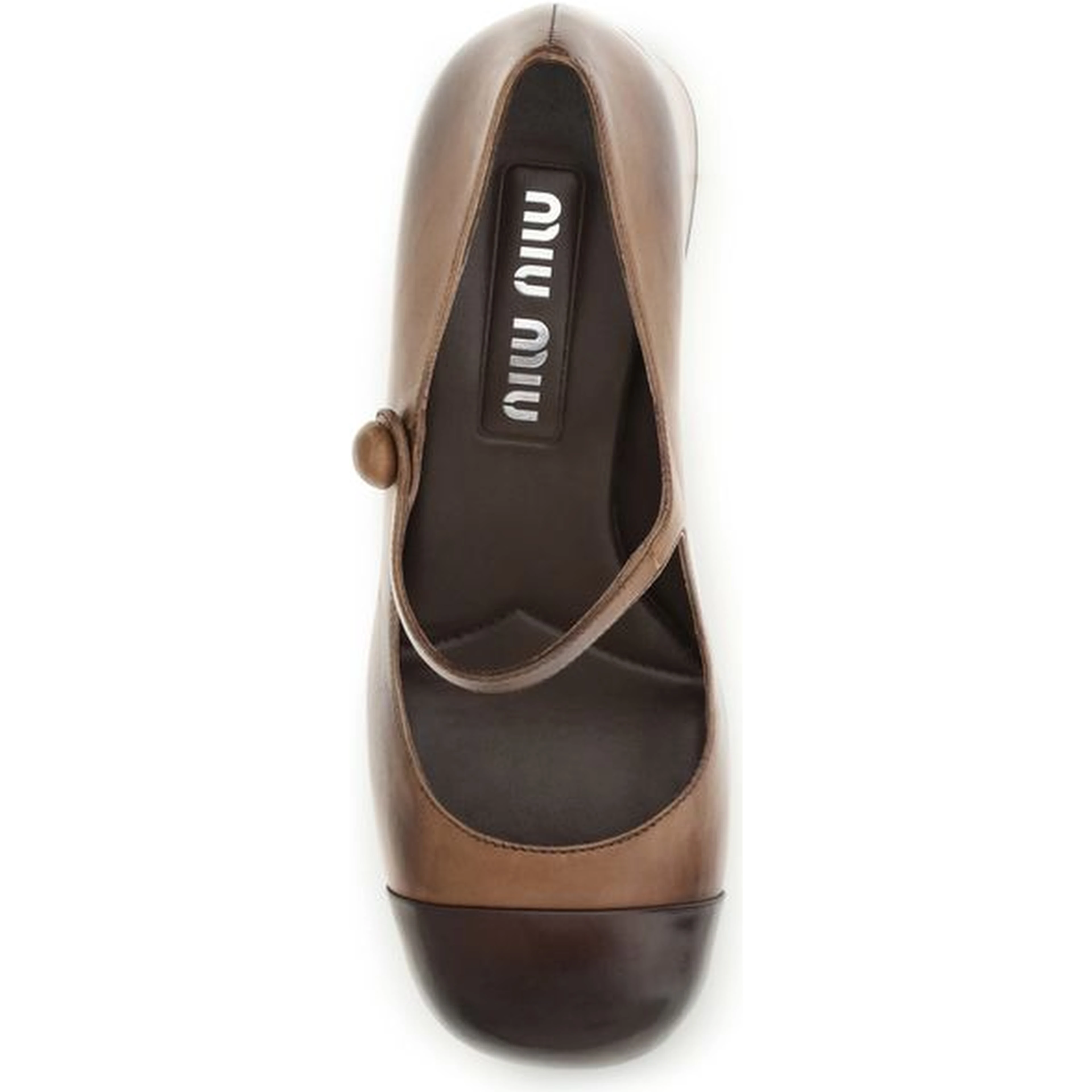 Brown Calf Leather Bos Taurus Ballet Flats