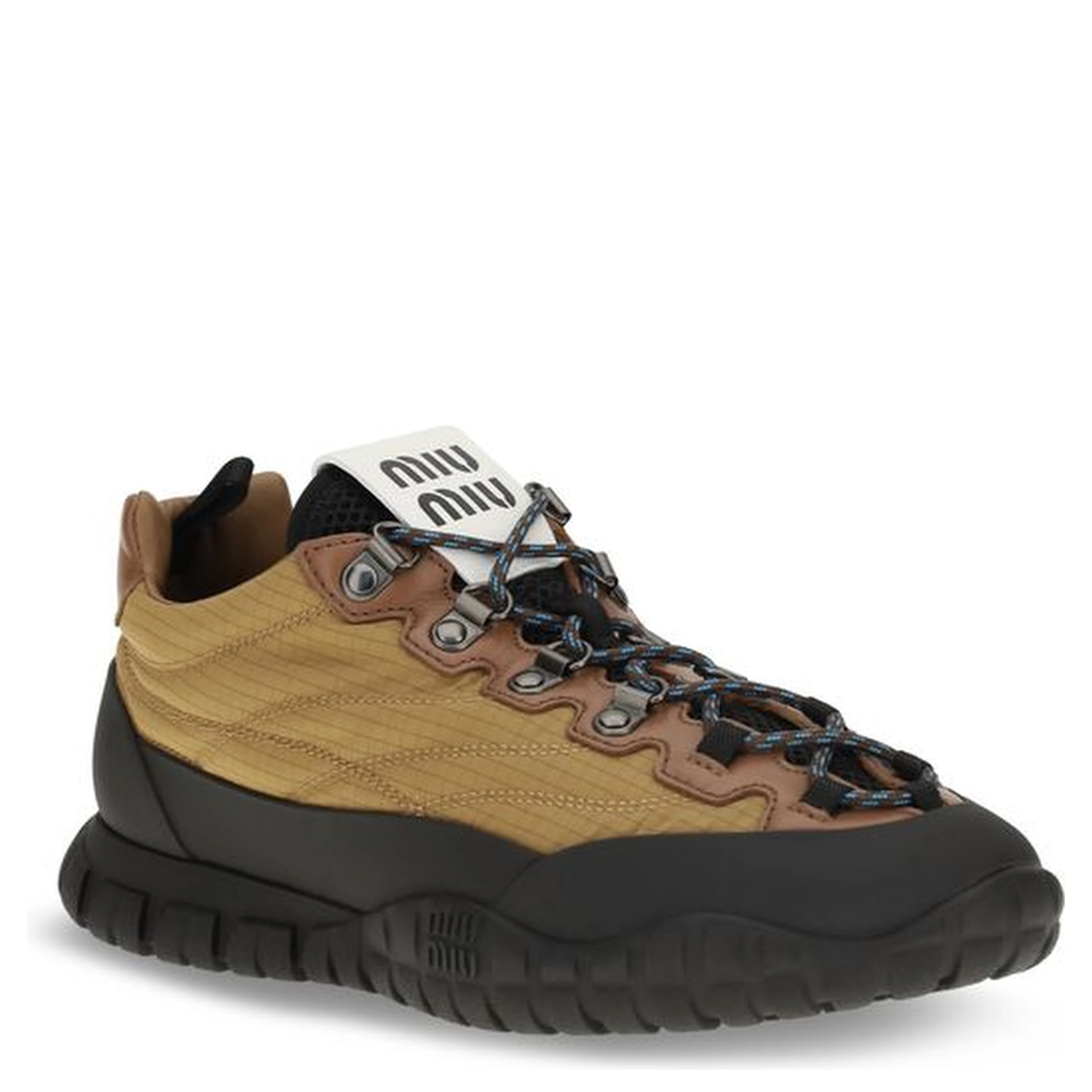 Beige Polyamide Athletic Sneakers