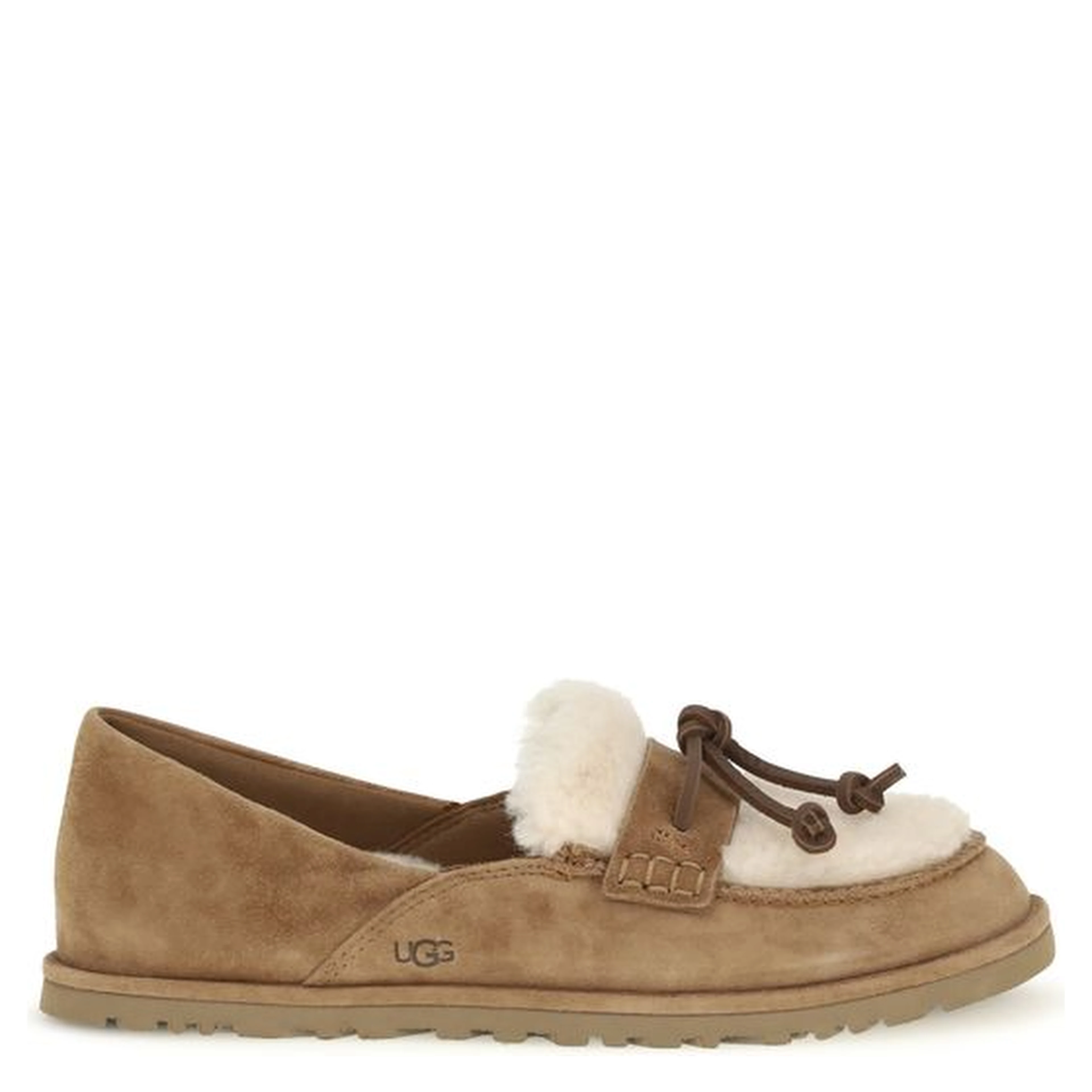 Beige Suede Leather Slip-On Loafers