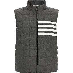 Gray Polyamide Sleeveless Jacket