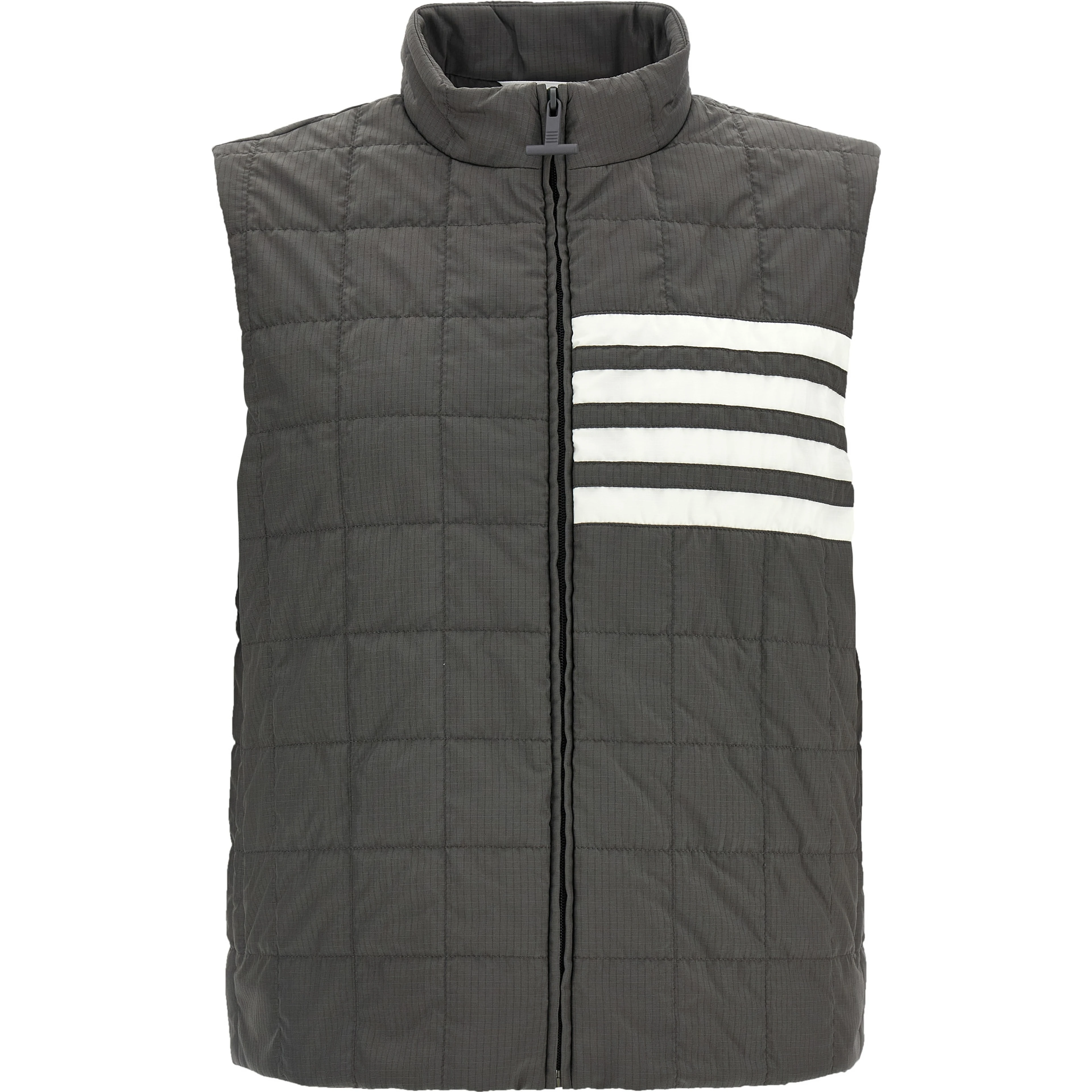 Gray Polyamide Sleeveless Jacket
