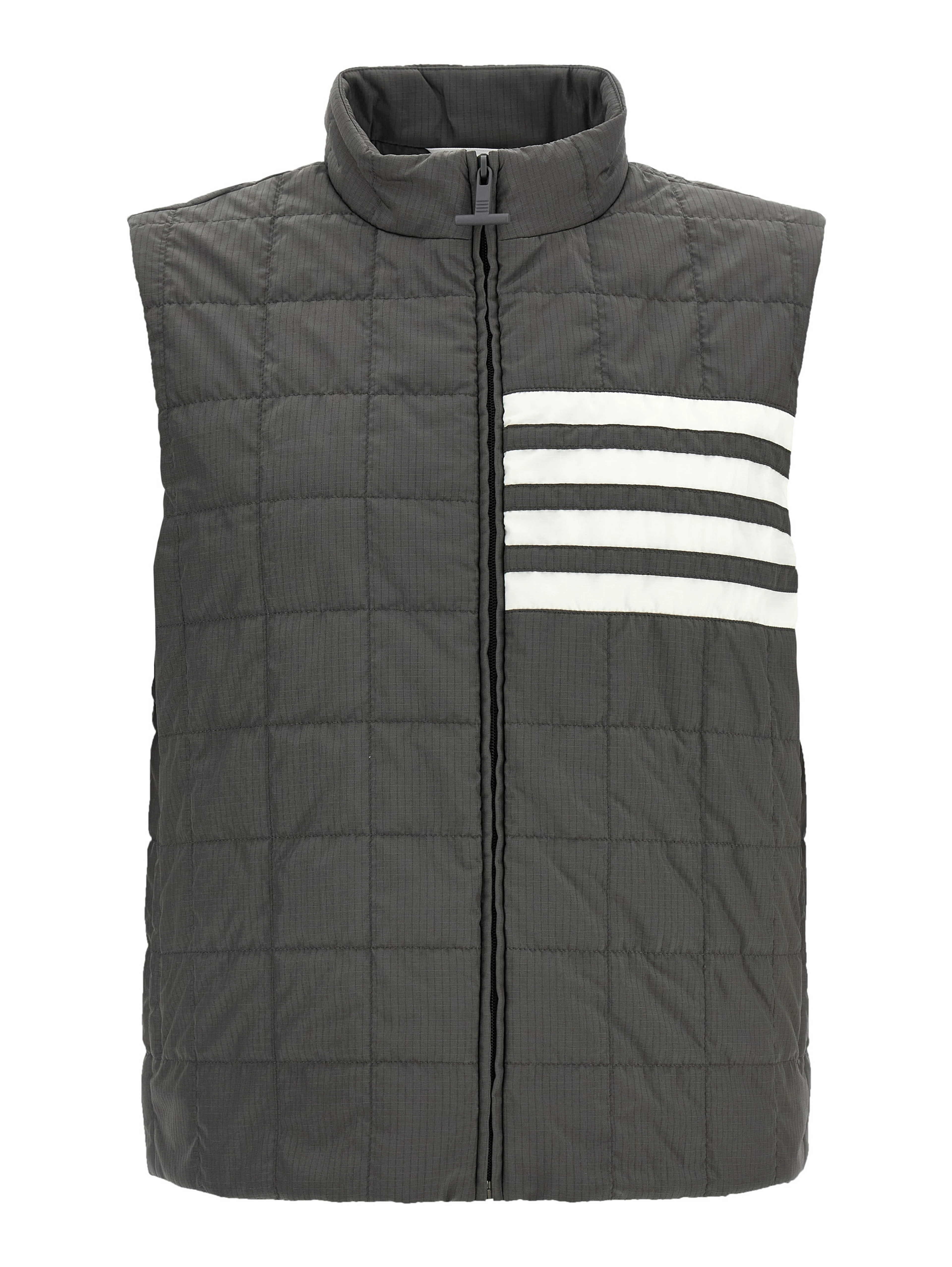 Gray Polyamide Sleeveless Jacket
