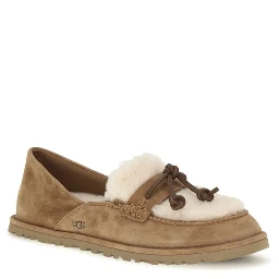 Beige Suede Leather Slip-On Loafers