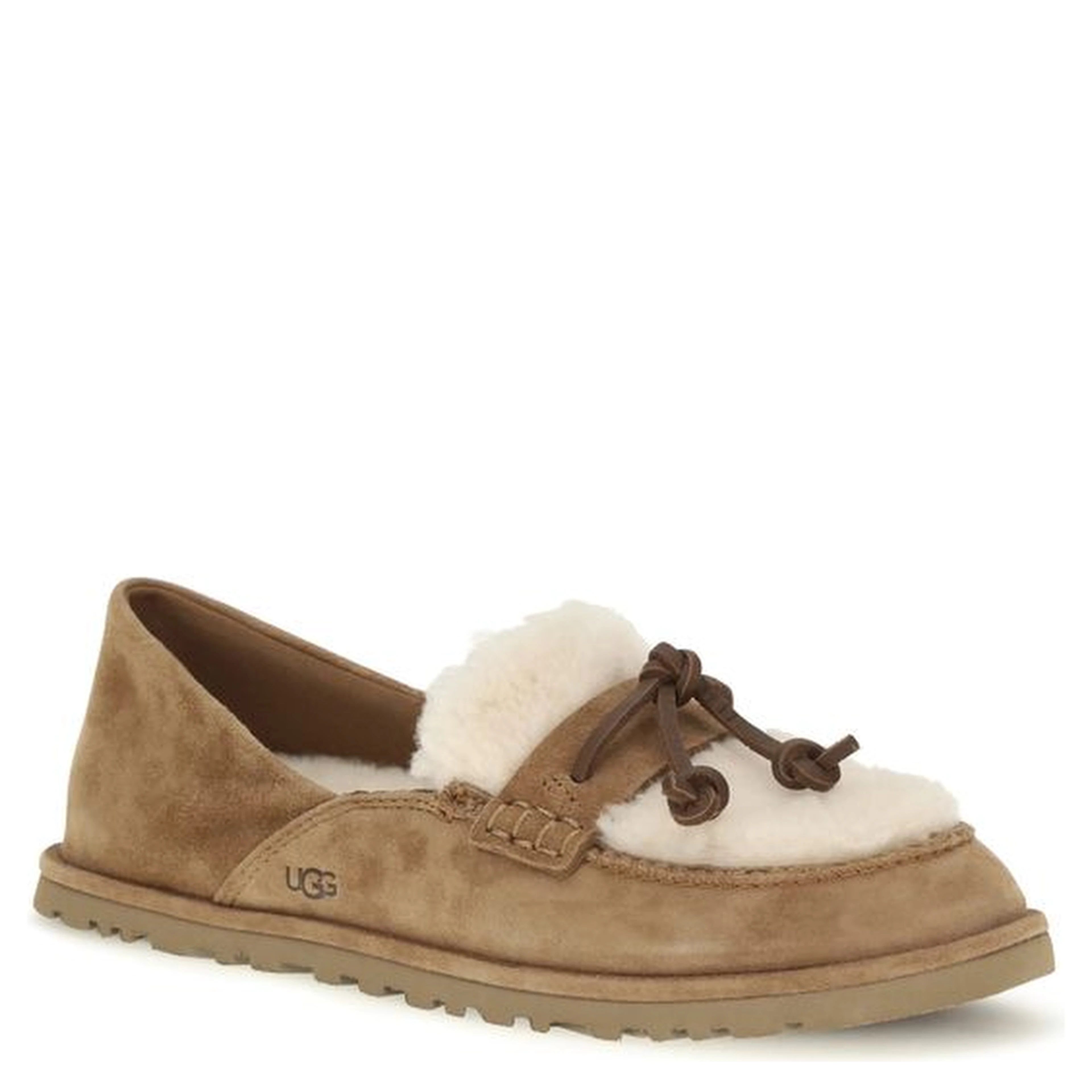 Beige Suede Leather Slip-On Loafers
