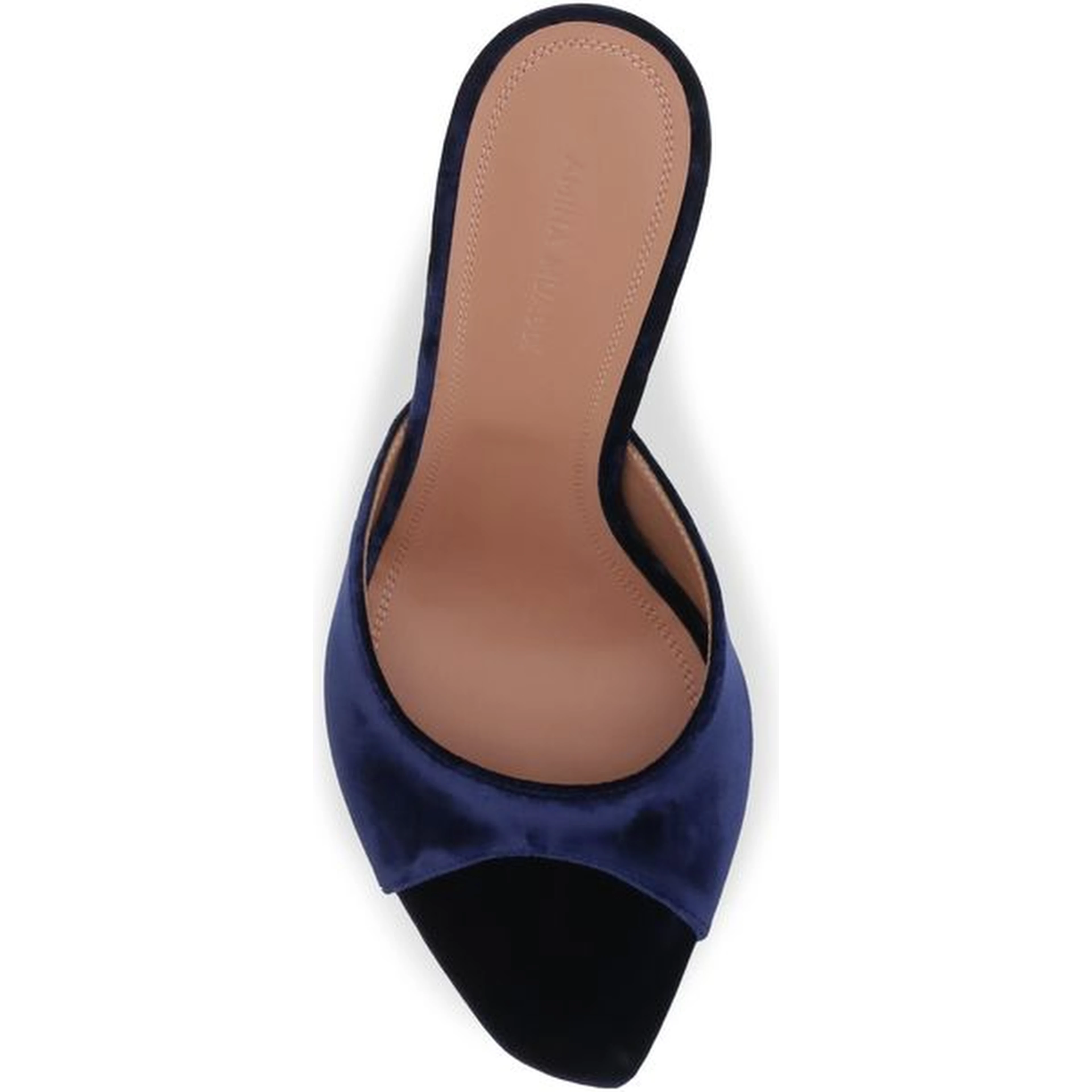 Blue Velvet Stiletto Heel Sandals