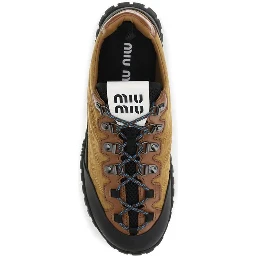 Beige Polyamide Athletic Sneakers