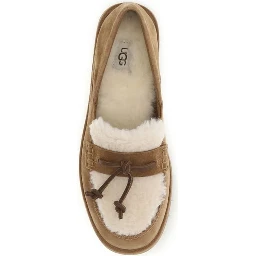 Beige Suede Leather Slip-On Loafers