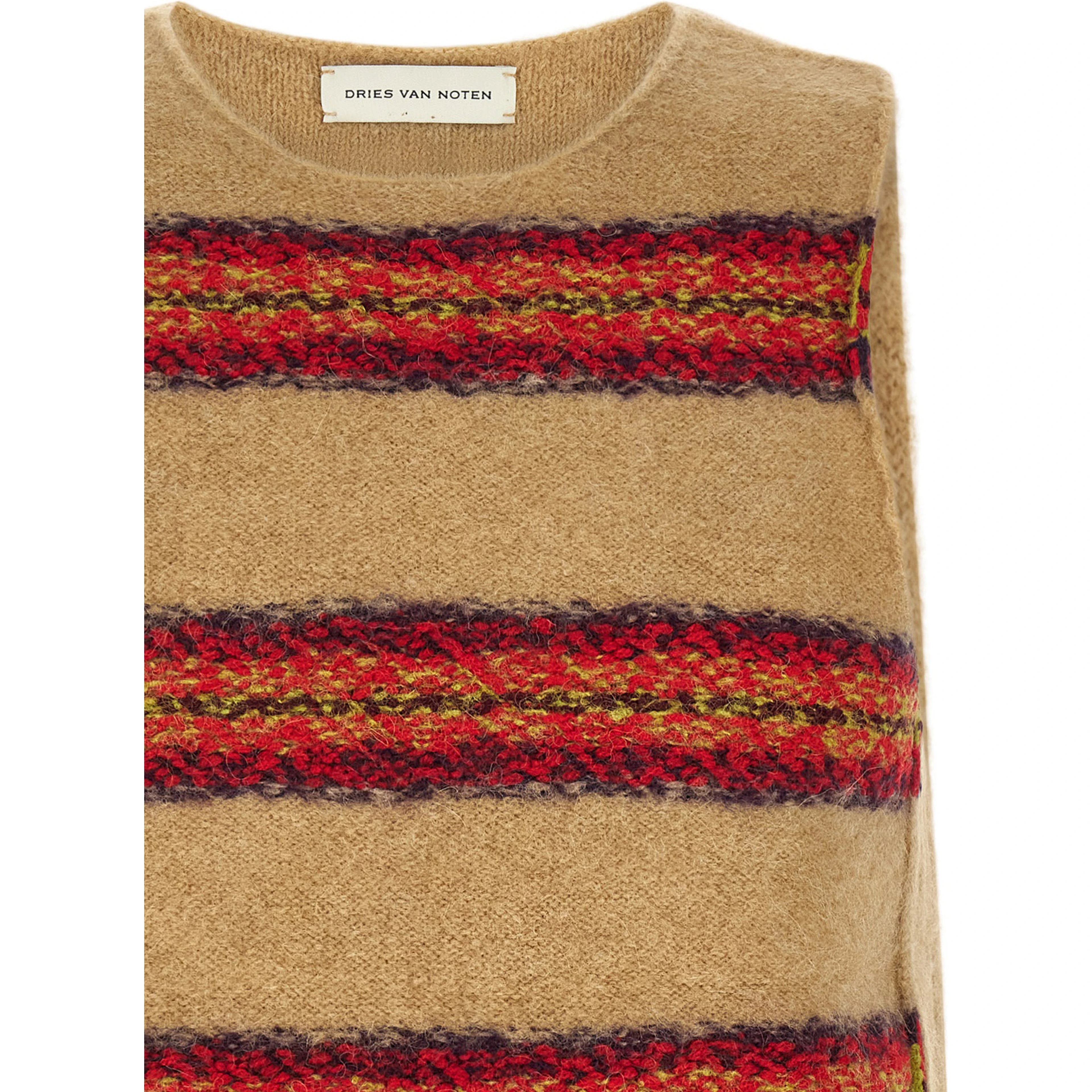 Beige Wool Sleeveles Sweater