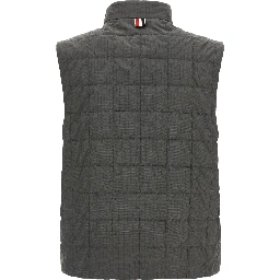 Gray Polyamide Sleeveless Jacket