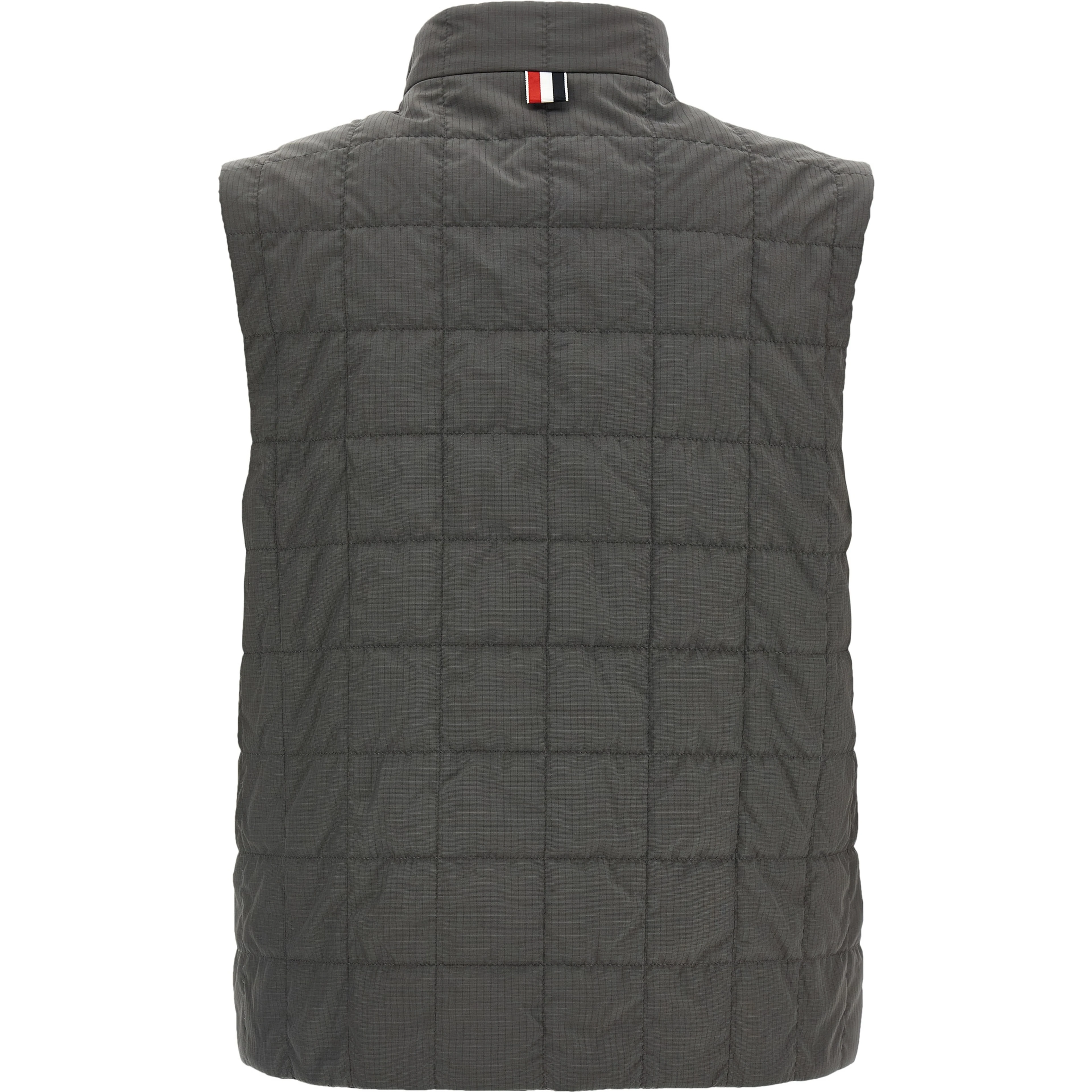 Gray Polyamide Sleeveless Jacket