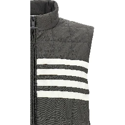 Gray Polyamide Sleeveless Jacket