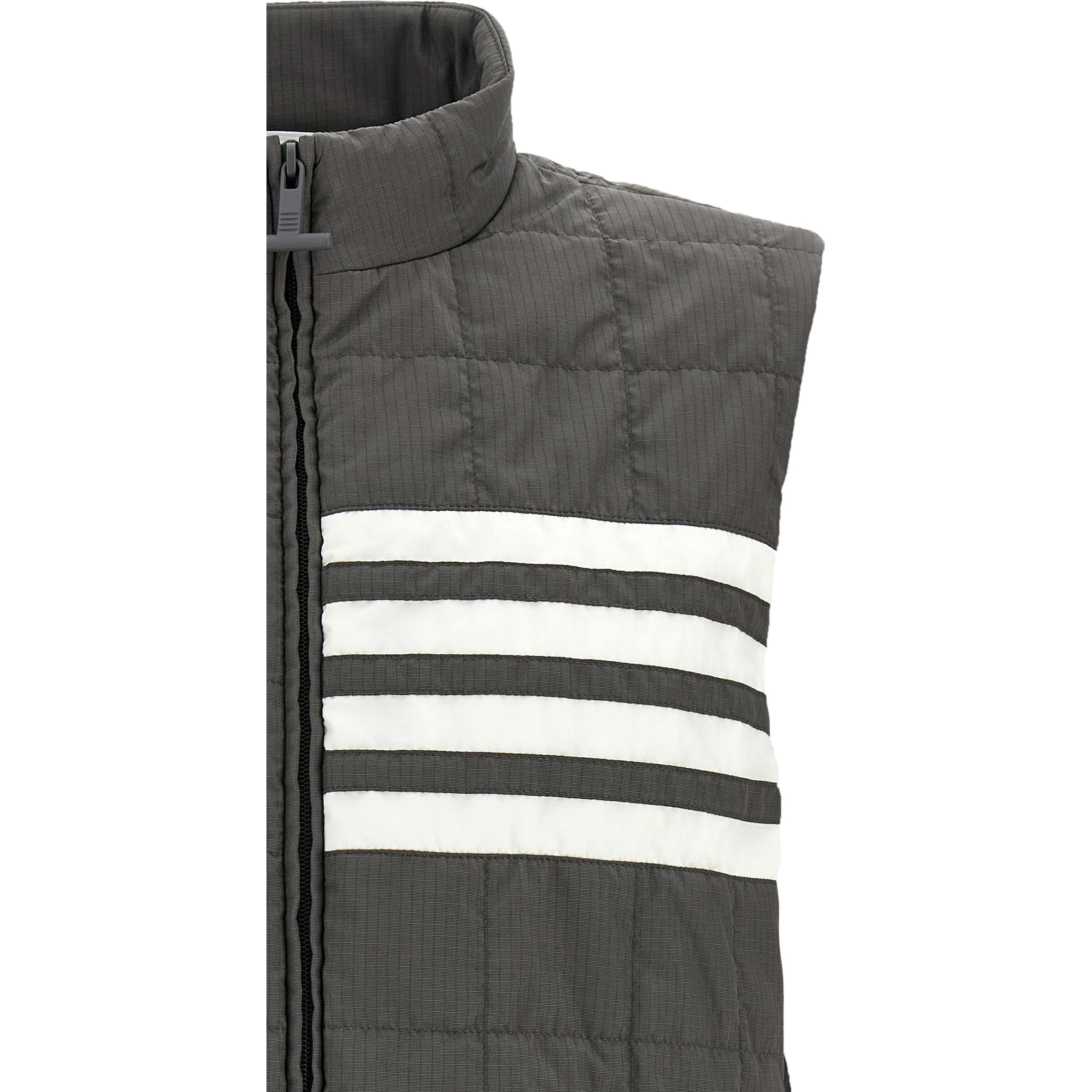 Gray Polyamide Sleeveless Jacket