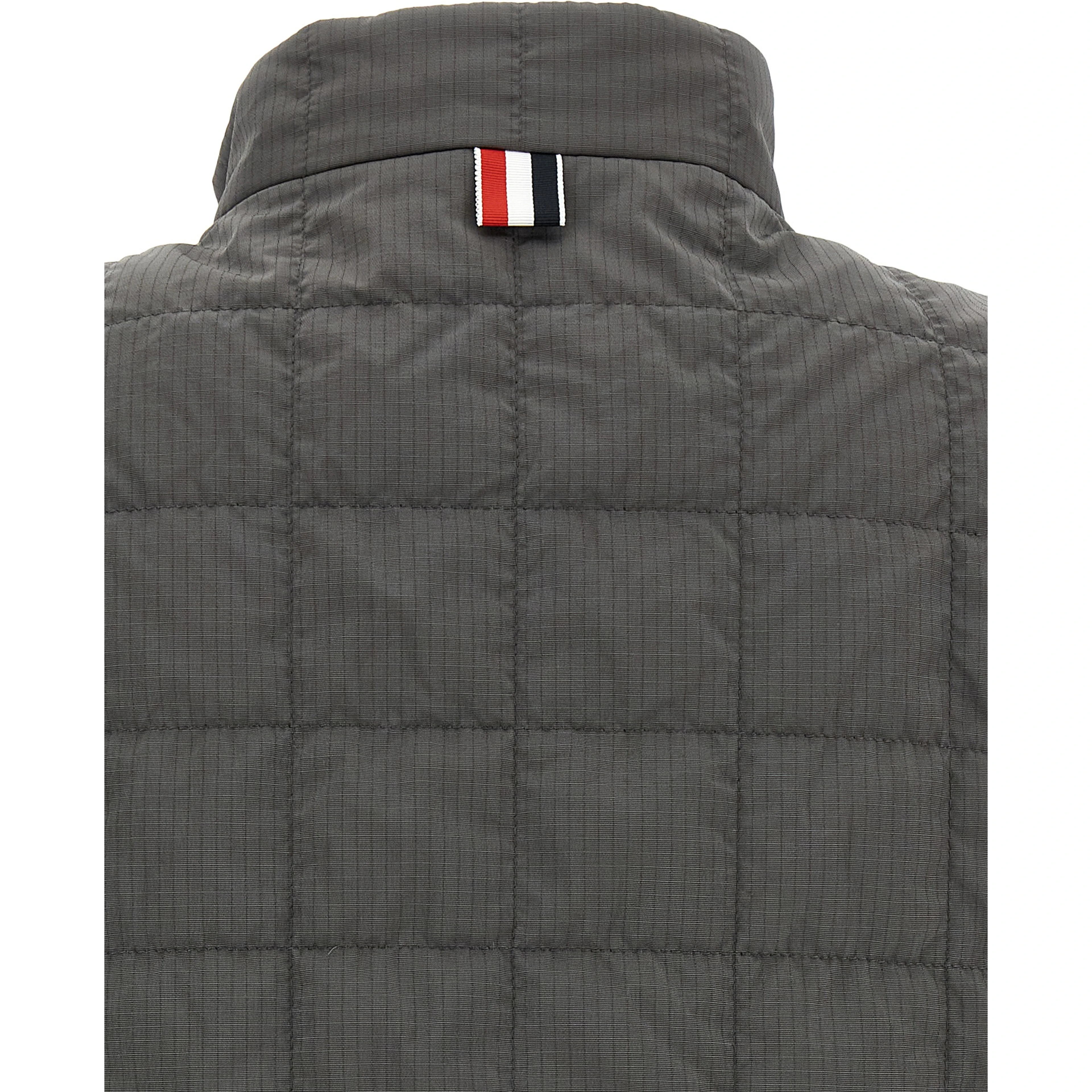 Gray Polyamide Sleeveless Jacket