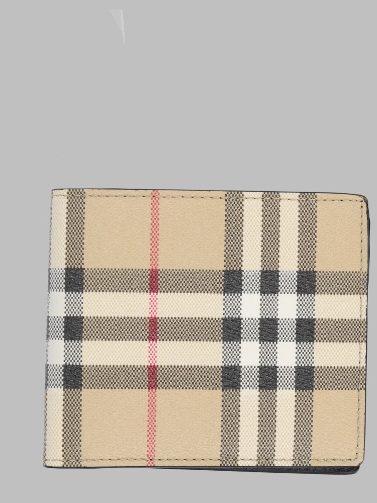 Portafoglio Bifold con Stampa "Check"
