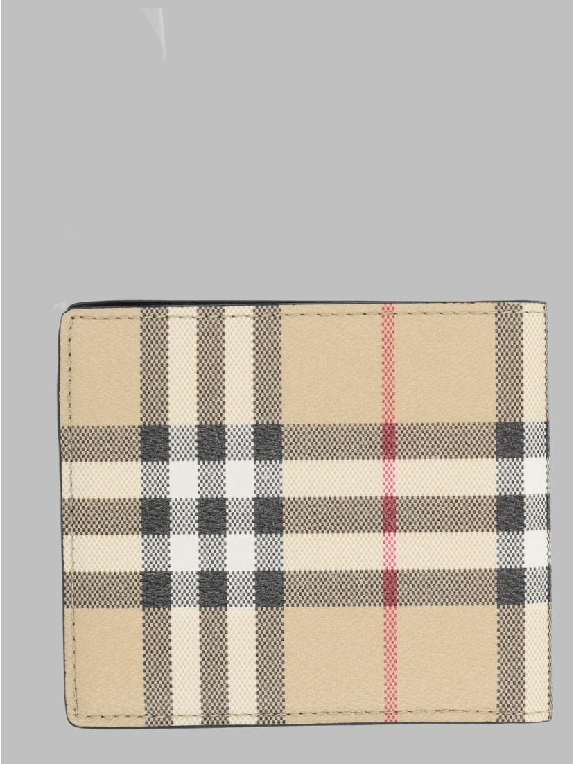 Portafoglio Bifold con Stampa "Check"