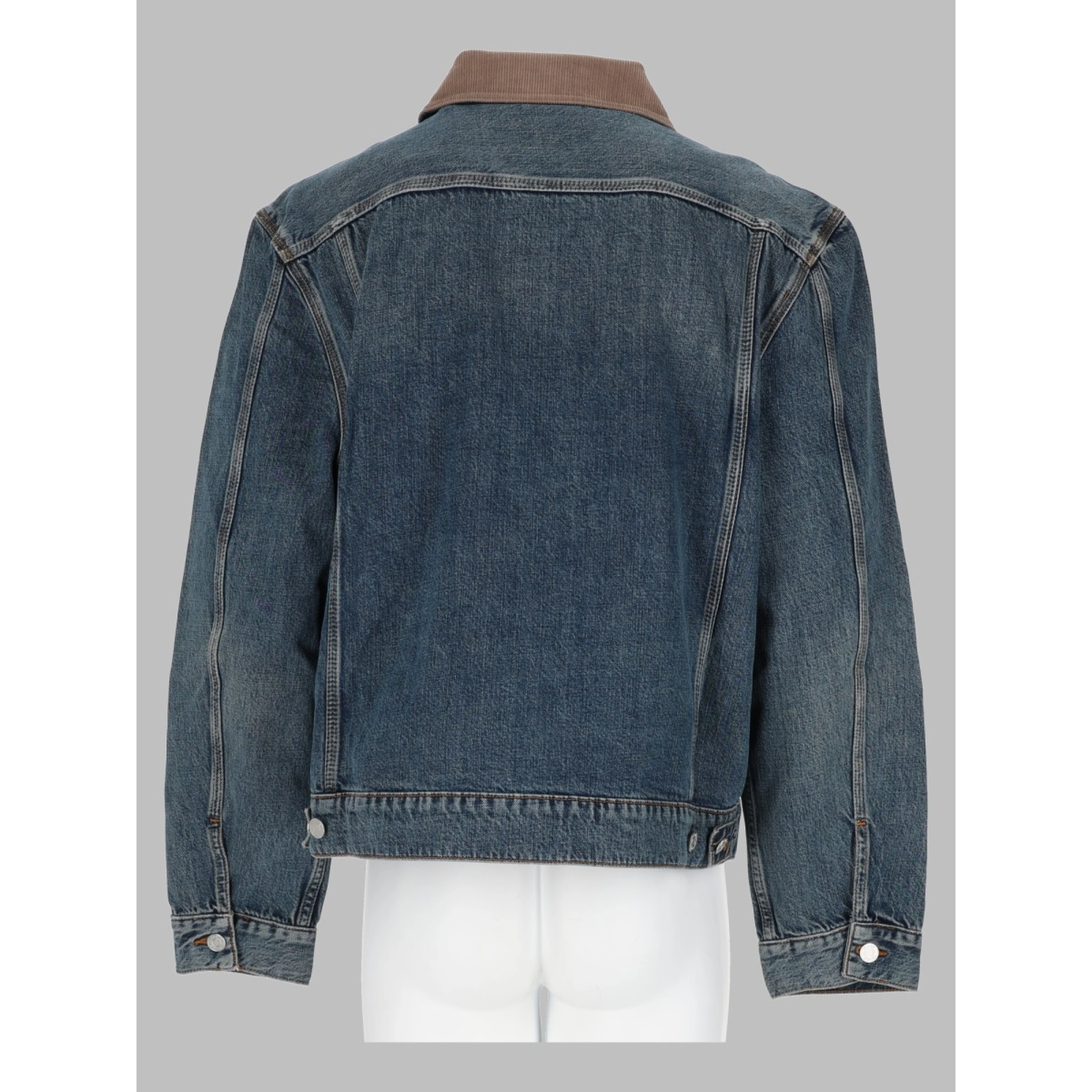 Giacca Trucker in Denim con Zip