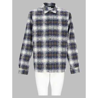 Overshirt in Jacquard di Cotone