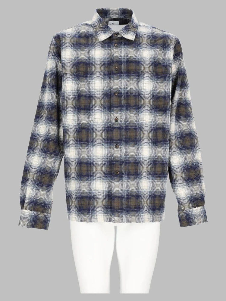 Overshirt in Jacquard di Cotone