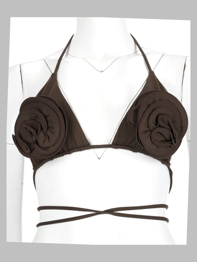 Top Bikini con Dettaglio Arricciato