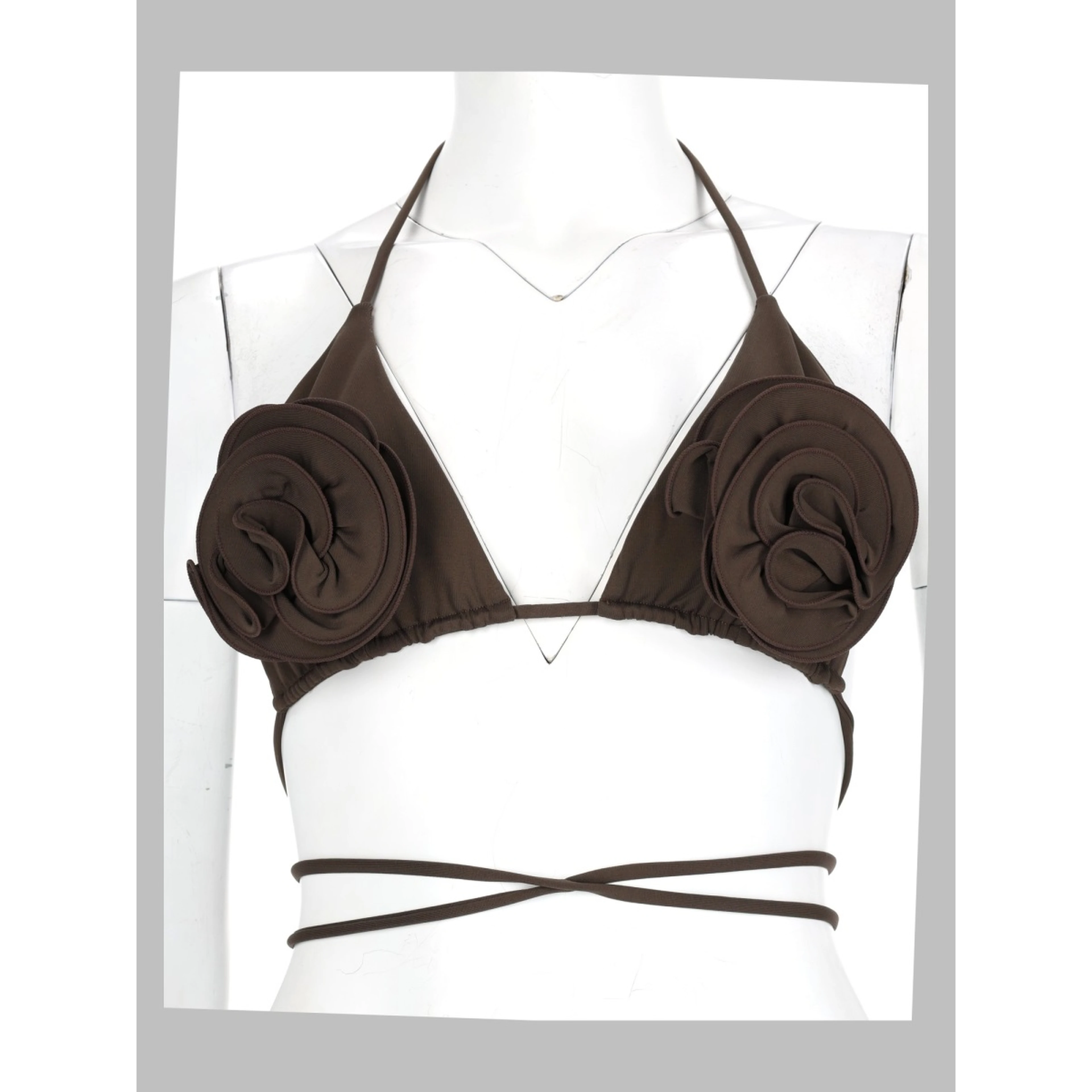 Top Bikini con Dettaglio Arricciato