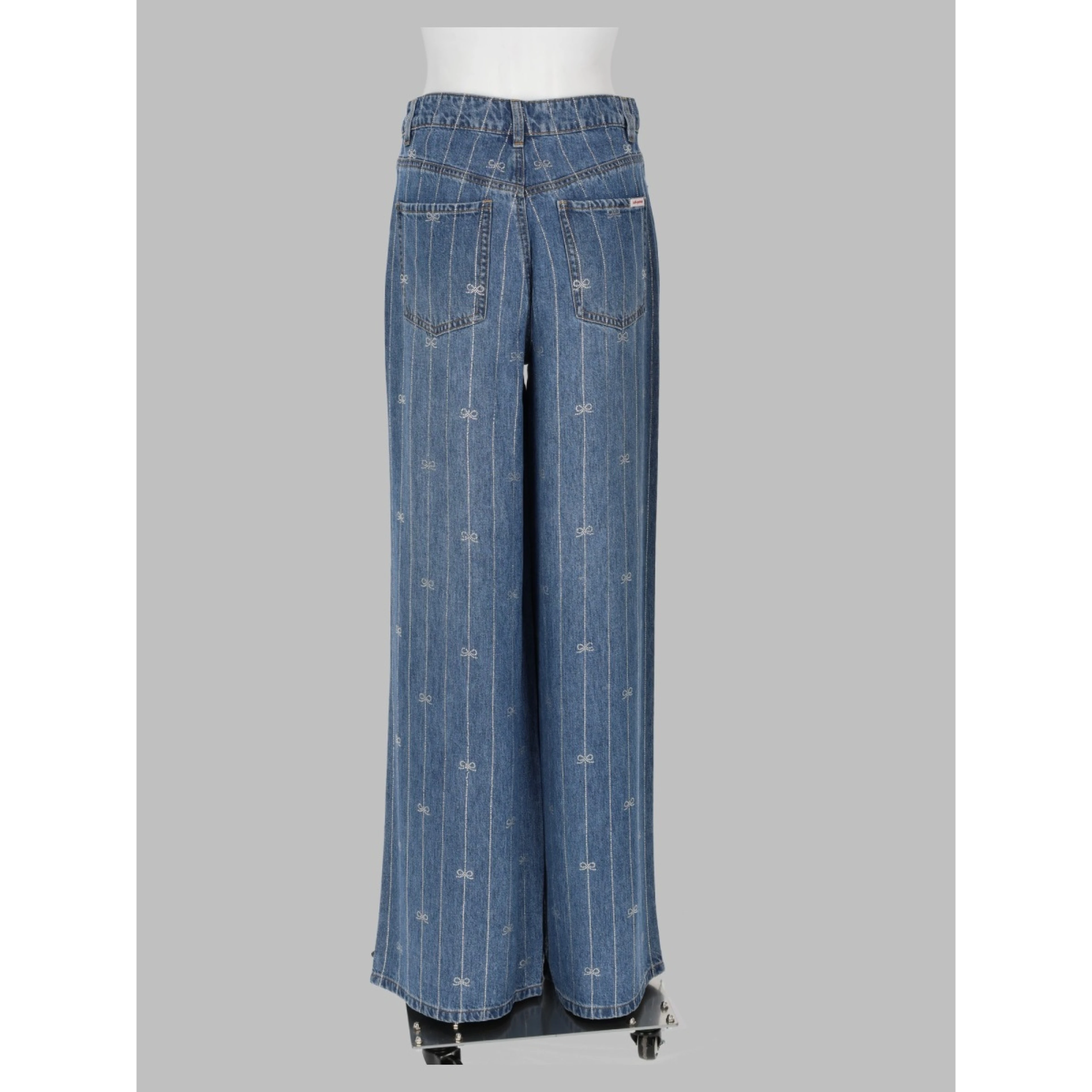 Jeans in Denim con Strass