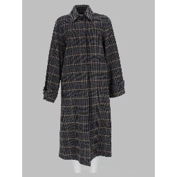 Cappotto in Lana con Bottoni sul Retro