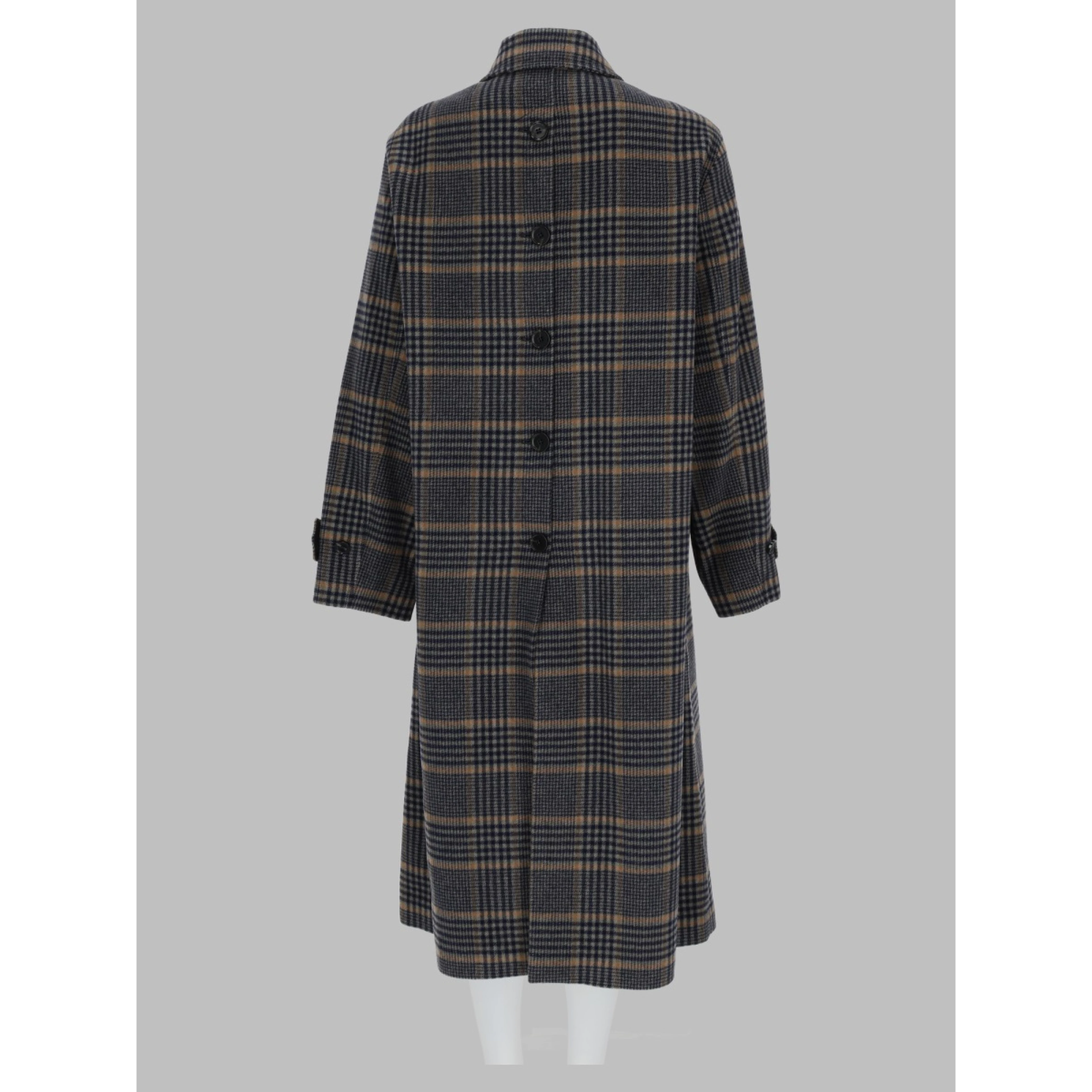 Cappotto in Lana con Bottoni sul Retro