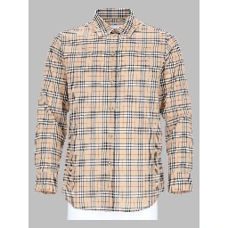 Camicia in Cotone Check con Vestibilità Classica