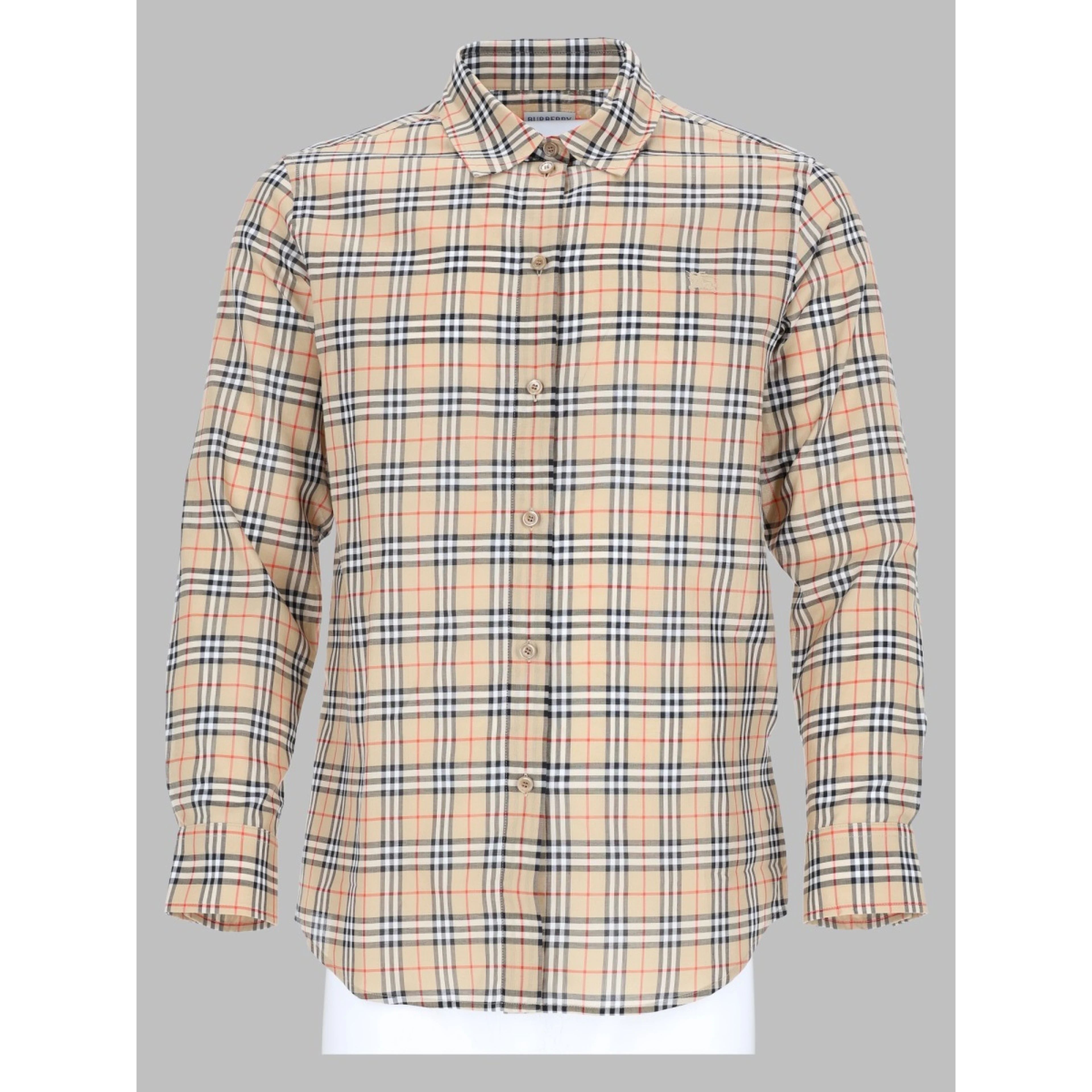 Camicia in Cotone Check con Vestibilità Classica