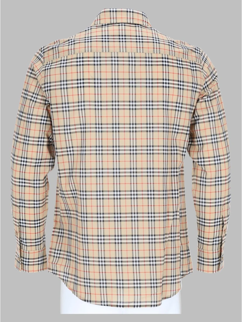 Camicia in Cotone Check con Vestibilità Classica