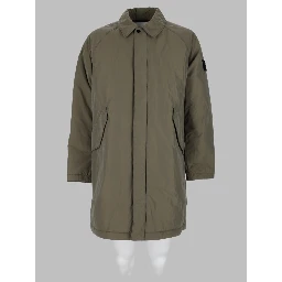 Cappotto Lungo In Micro Twill