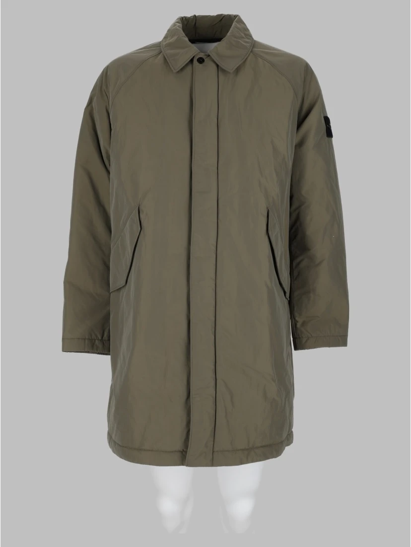 Cappotto Lungo In Micro Twill
