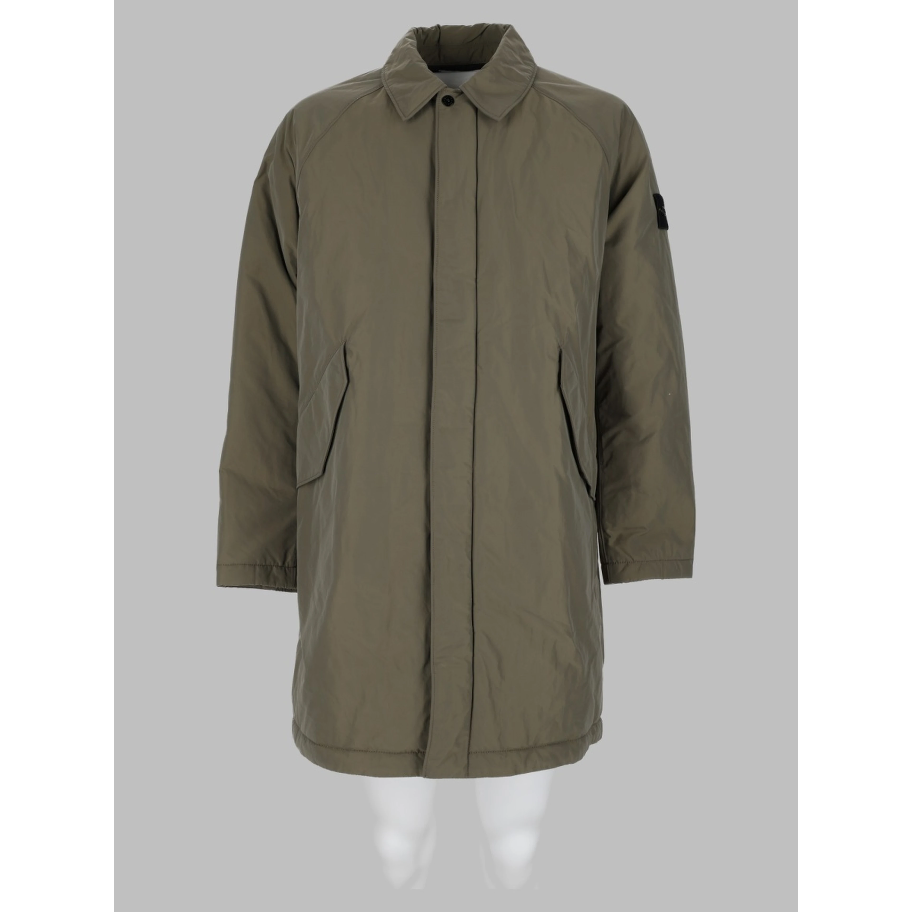 Cappotto Lungo In Micro Twill