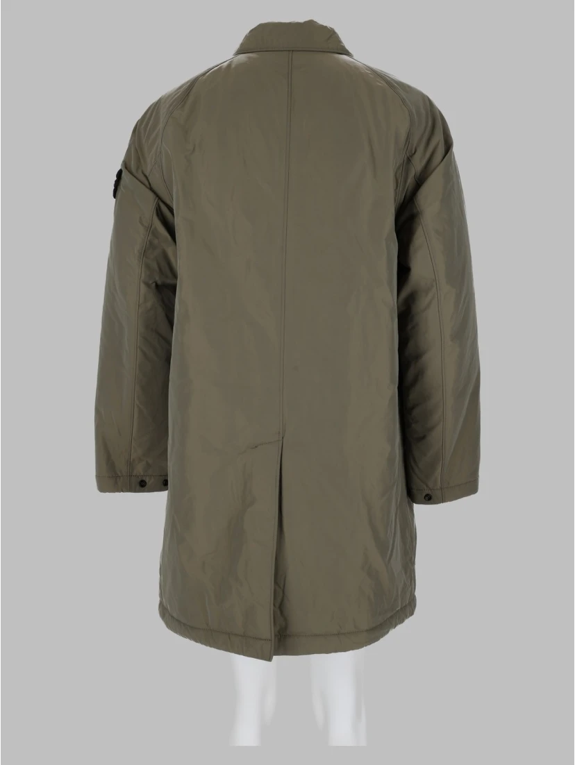Cappotto Lungo In Micro Twill