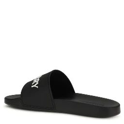 Black Rubber Slippers