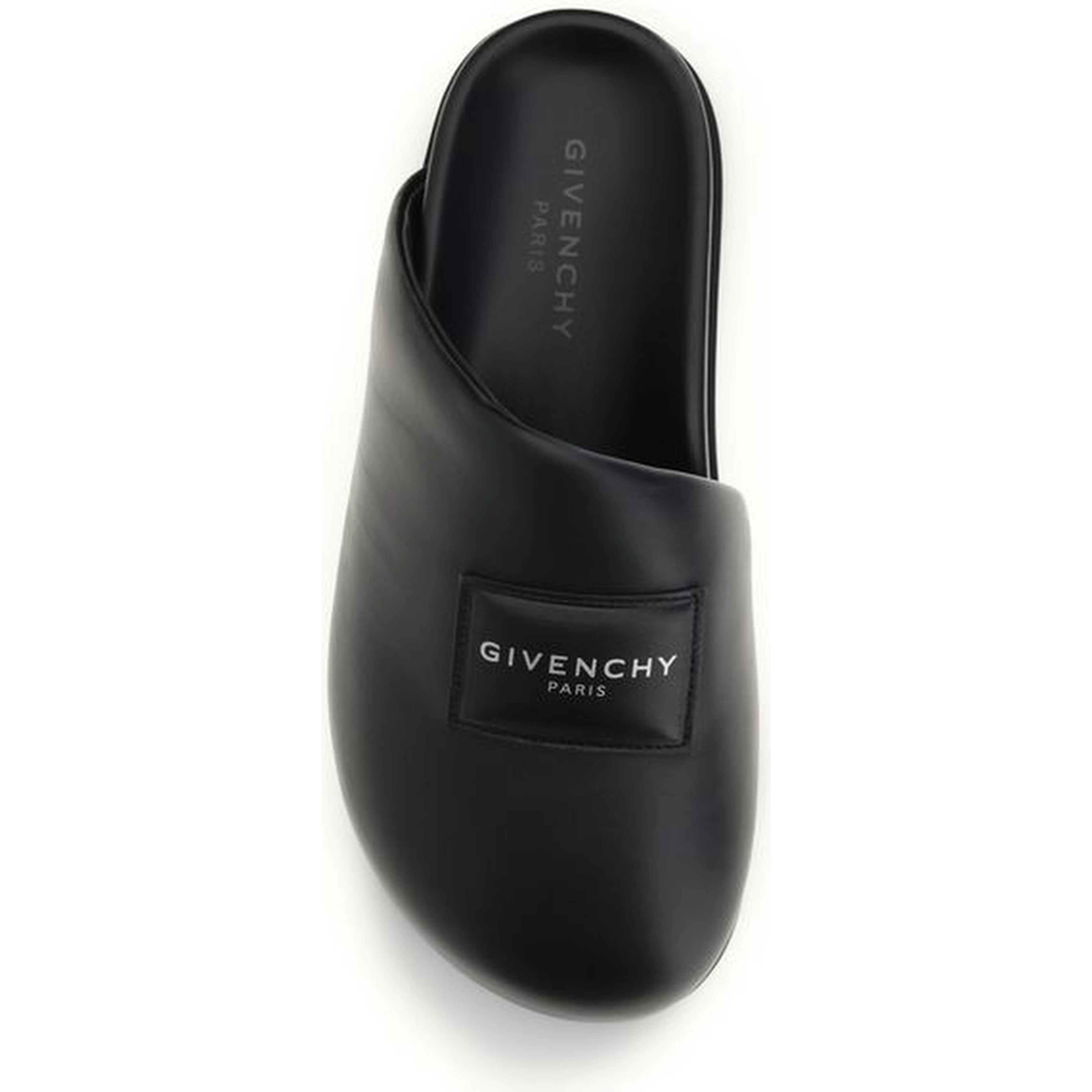 Black Calf Leather Bos Taurus Mules