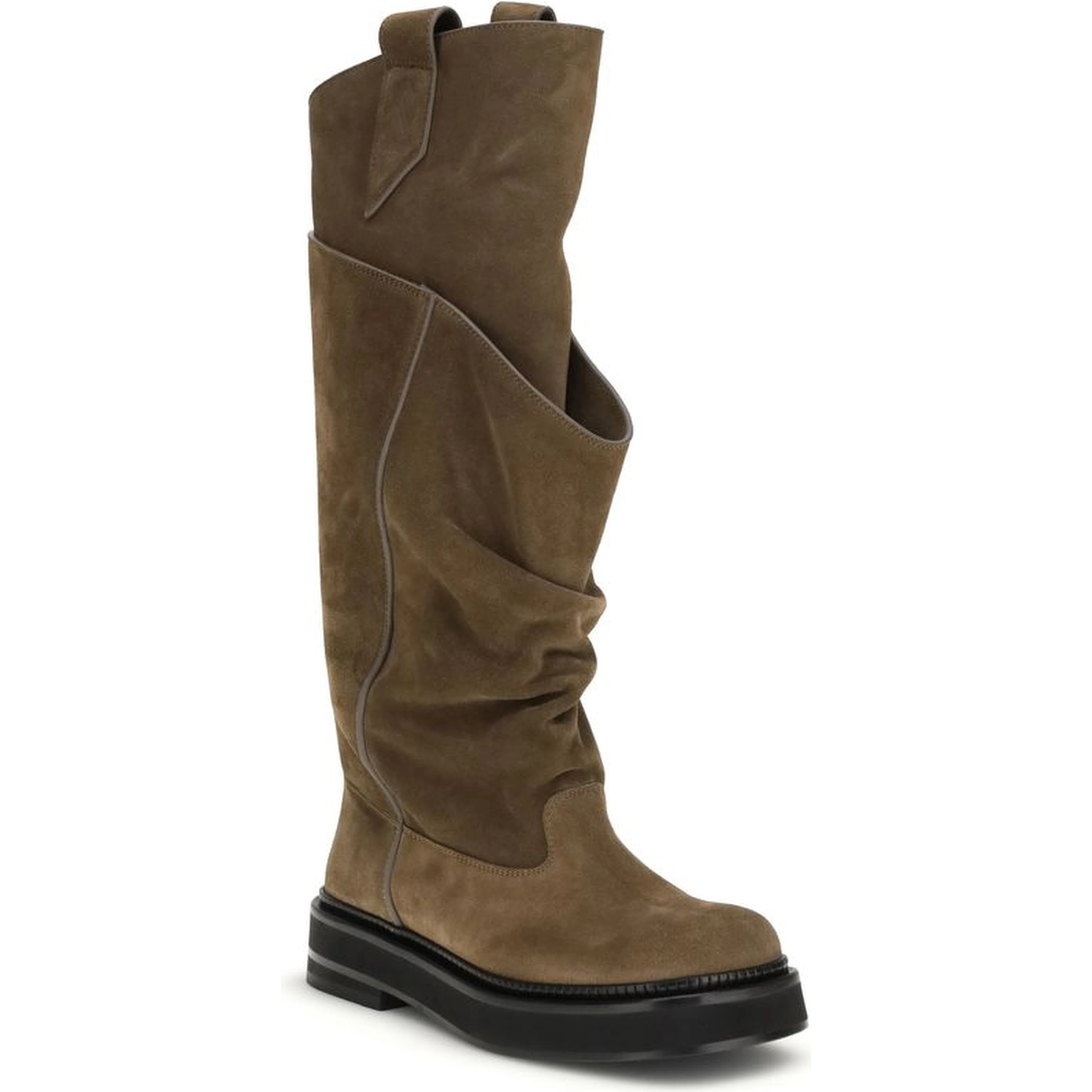 Brown Calf Leather Bos Taurus Lace-Up Boots