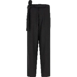 Black Virgin Wool Dress Pants