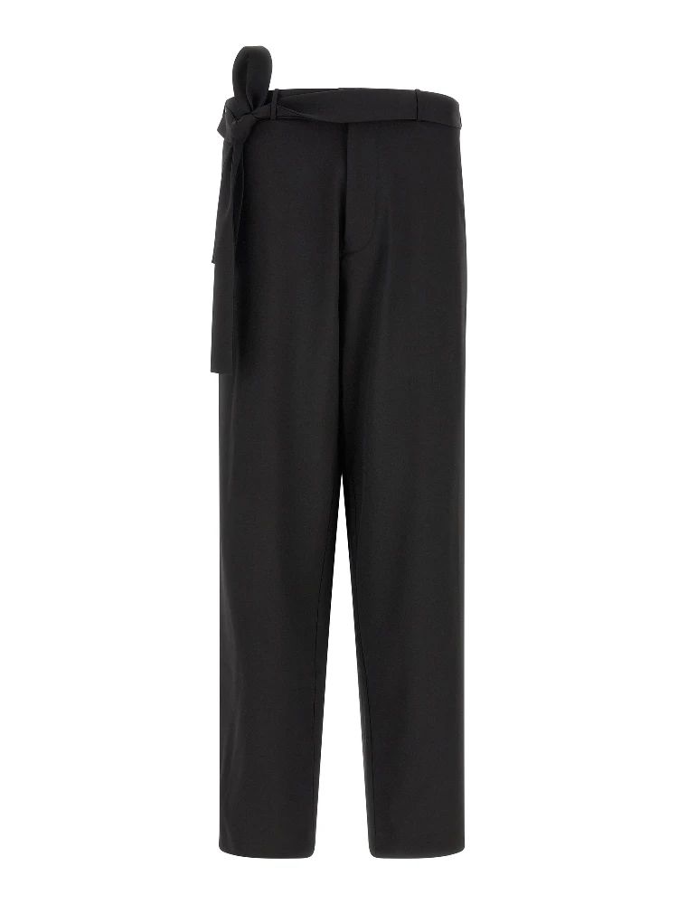 Black Virgin Wool Dress Pants