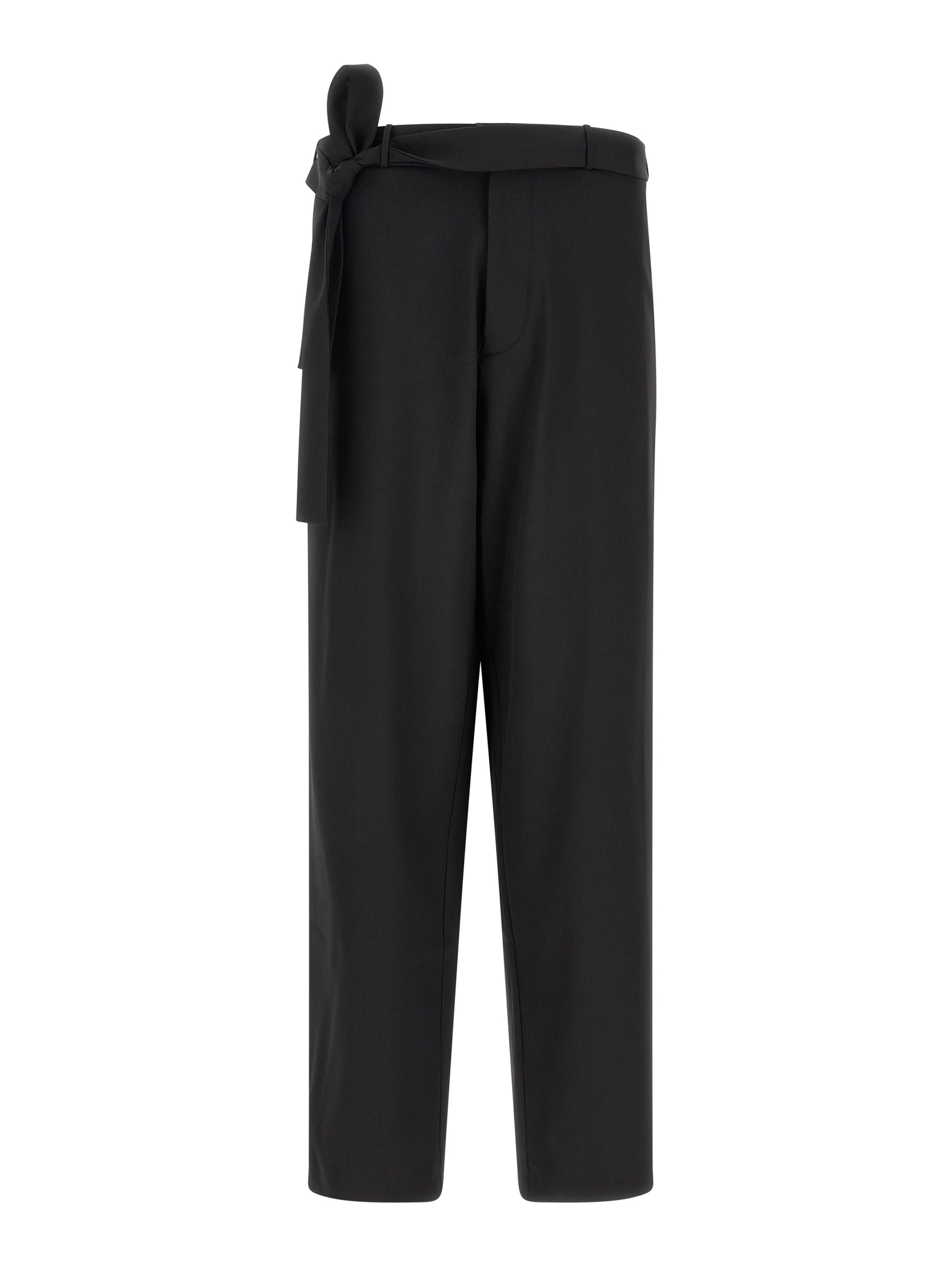 Black Virgin Wool Dress Pants