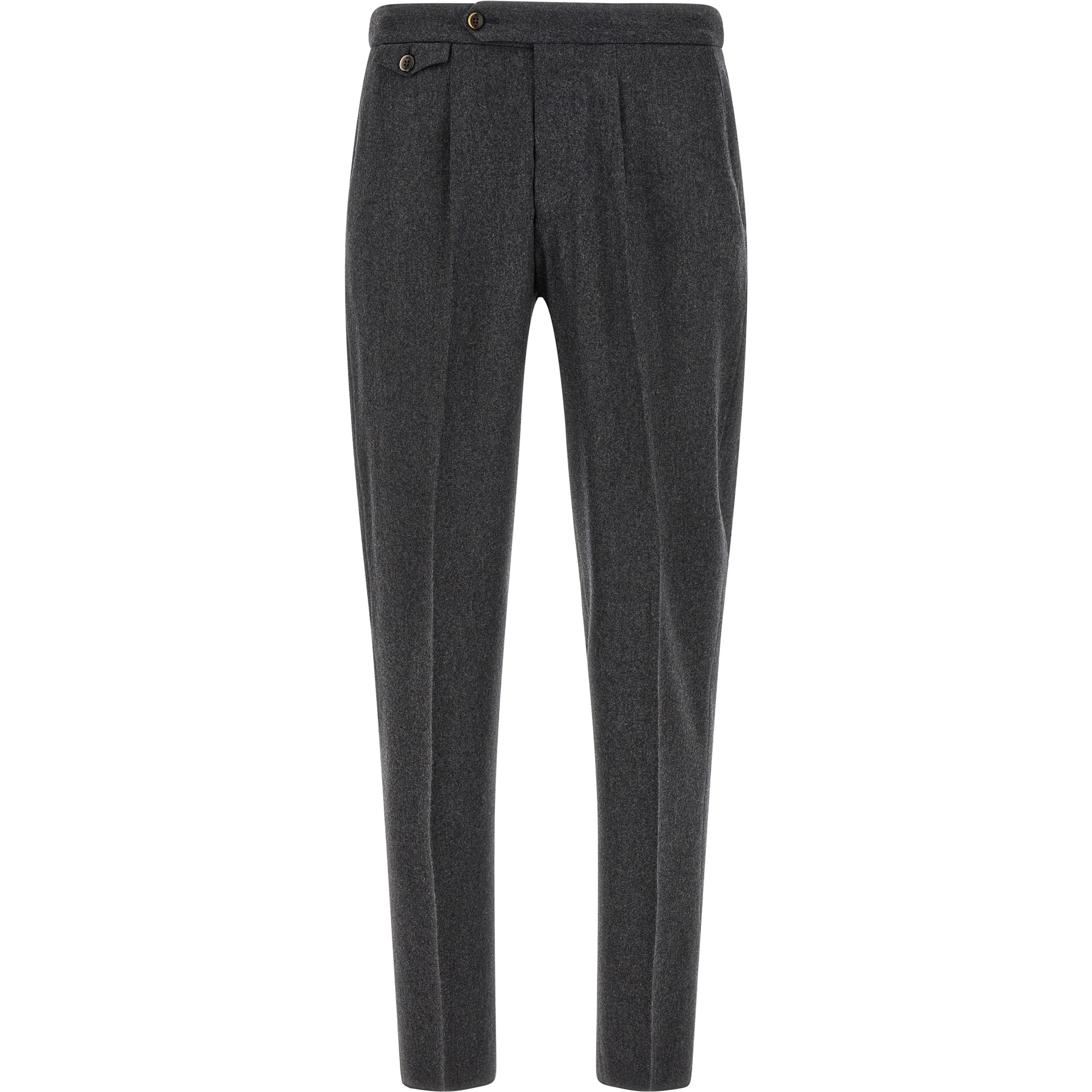 Gray Virgin Wool Dress Pants