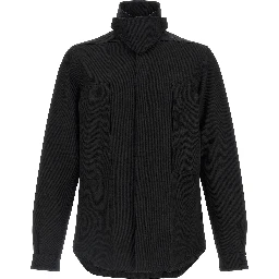 Black Cotton Full-Length Jacket