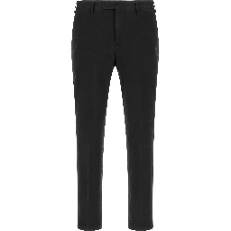 Black Cotton Casual Pants
